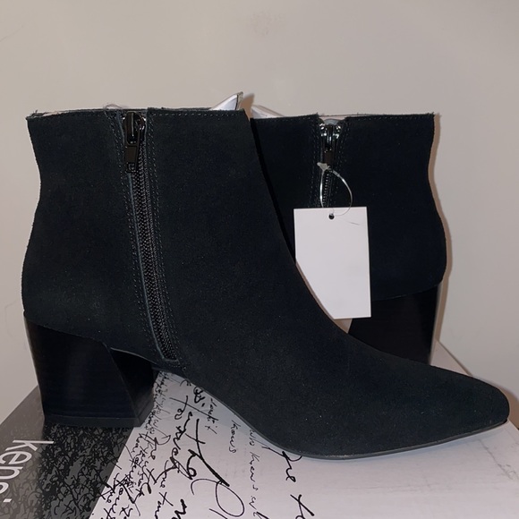 New Kensie Lyden Black Leather Suede Ankle… - Picture 4 of 8